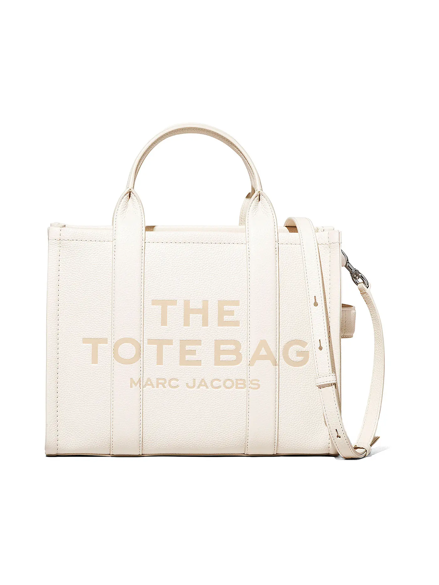 MARC JACOBS | Ledertasche - Tote Bag THE MEDIUM TOTE LEATHER | creme